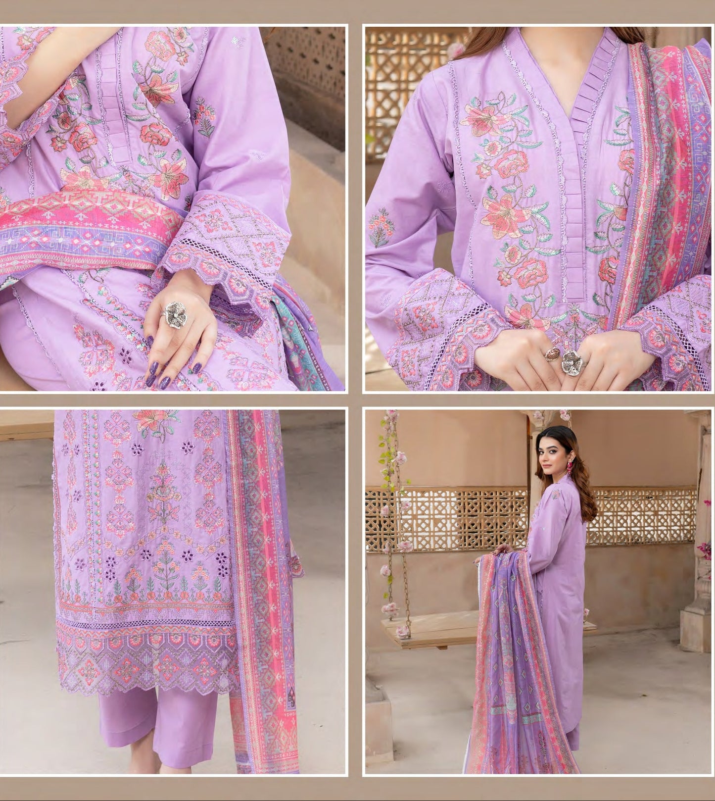 Munira Jheel Cotton Lilac