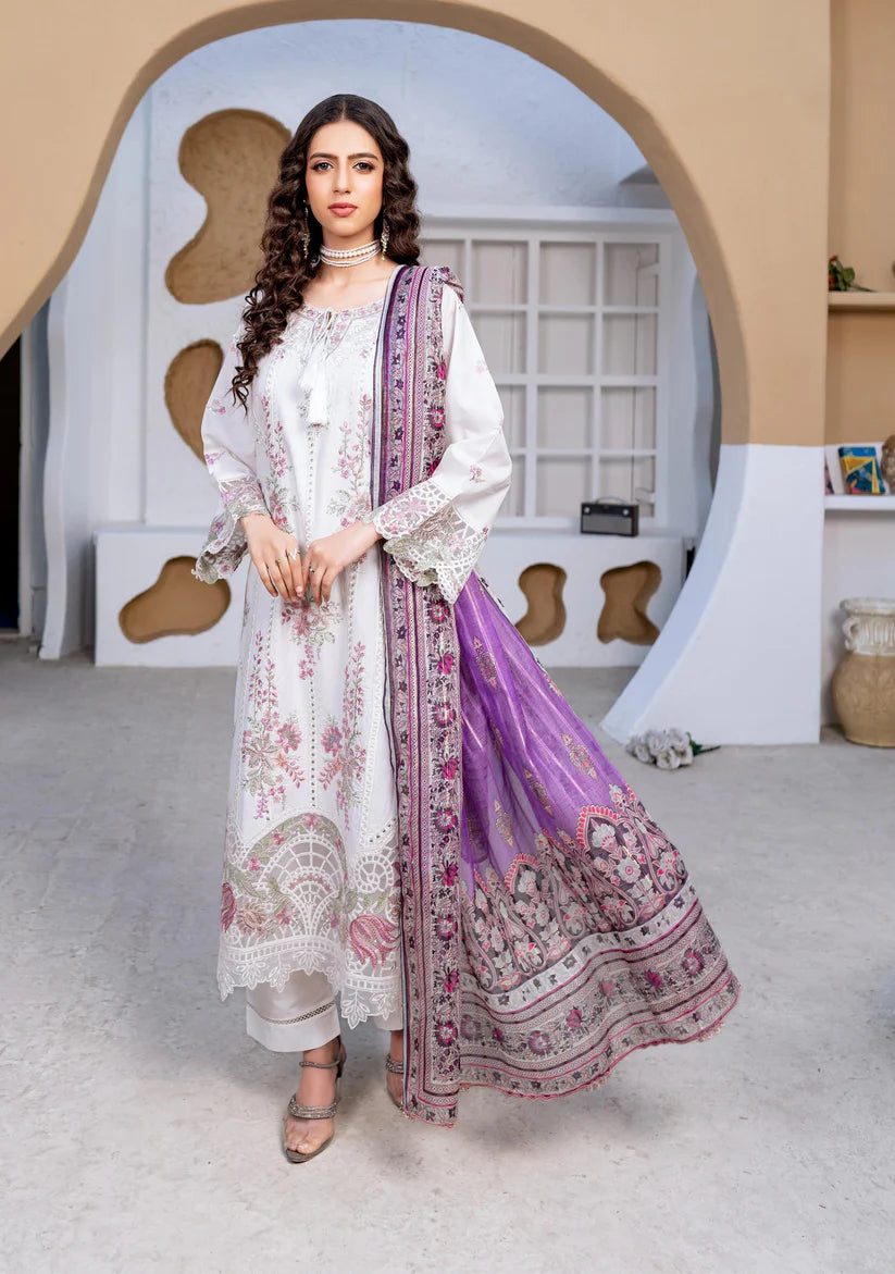 Munira 7 Voguish Cotton White