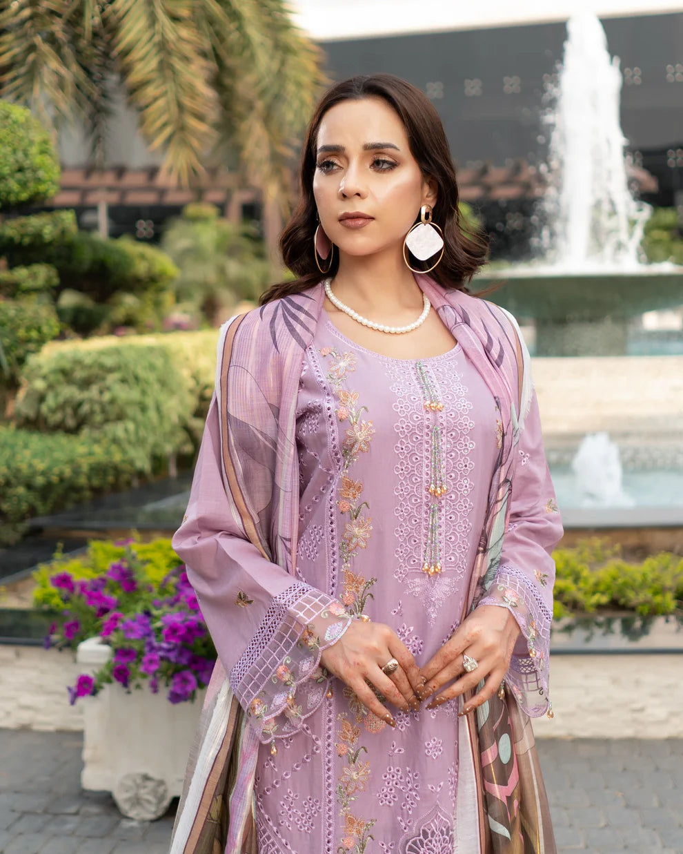 Munira Chhaya Cotton Lilac