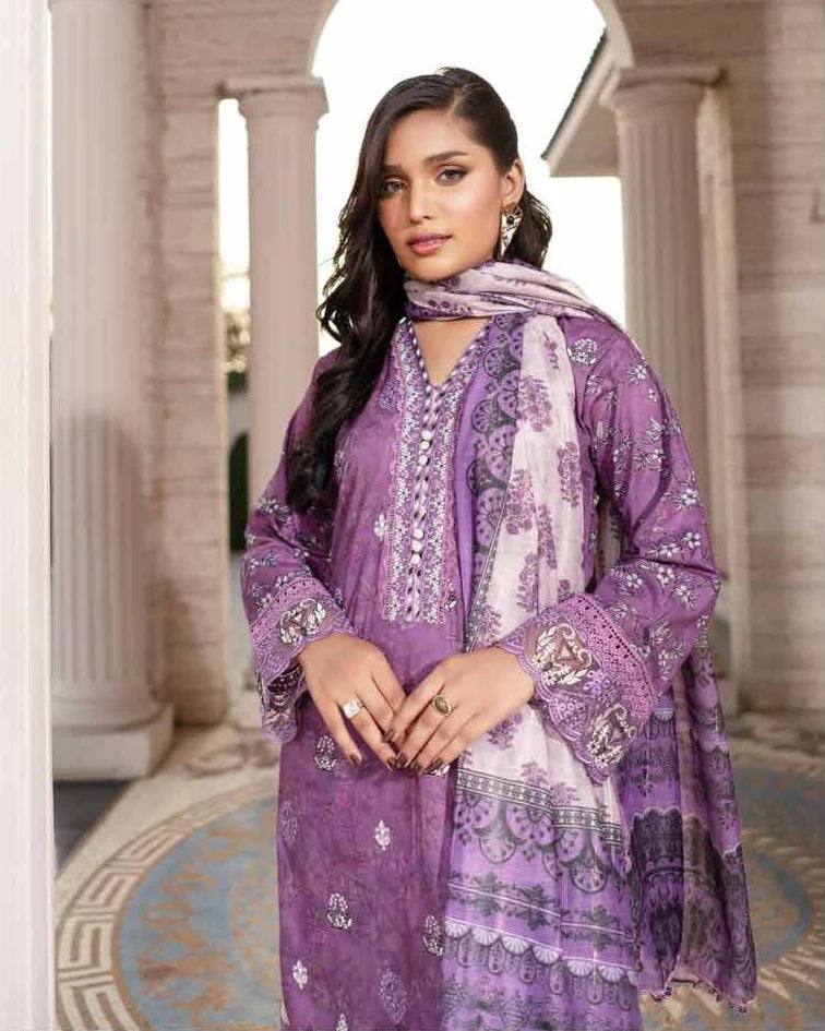 Munira Mehak Lawn Purple