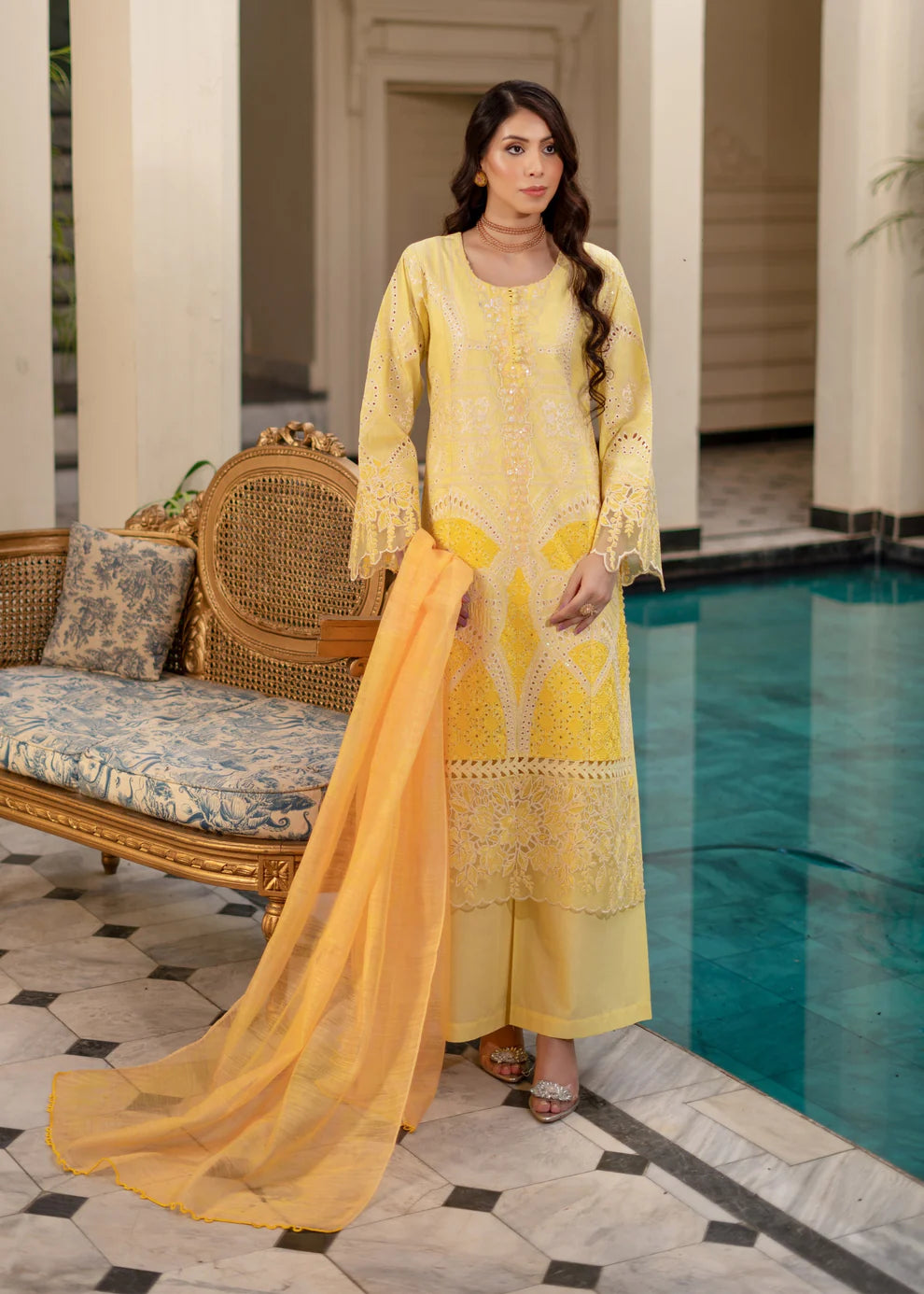 Munira Contemporary Cotton MSL Indian Yellow