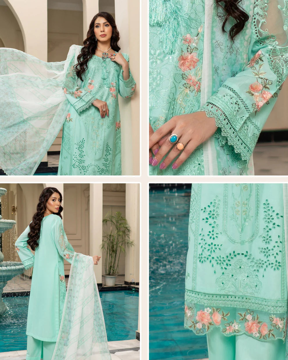 Munira Contemporary Cotton Aqua