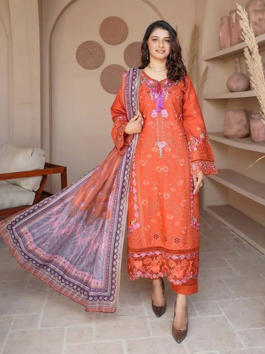 Munira Sitara Lawn Orange