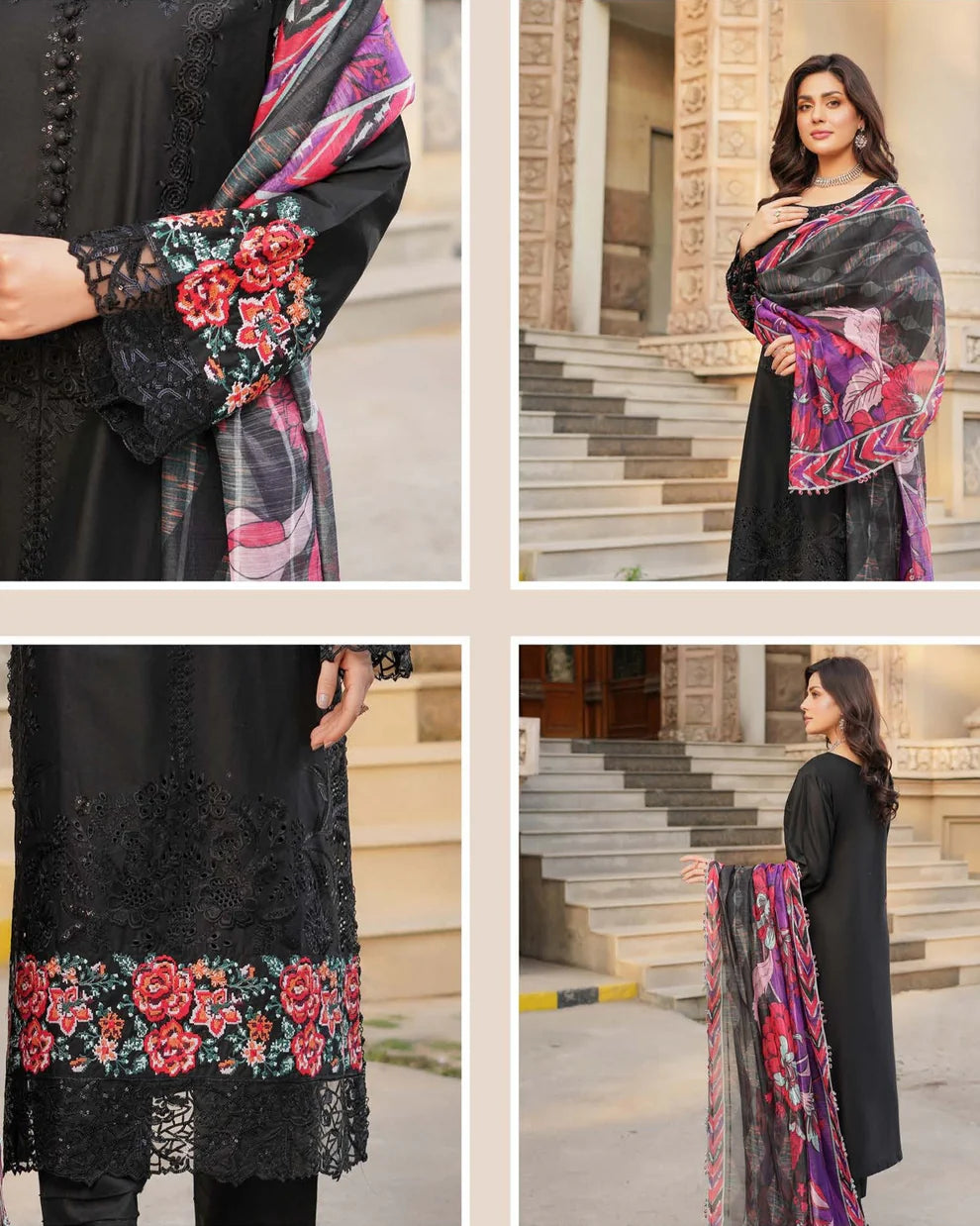 Munira Eid Fiesta Cotton Black