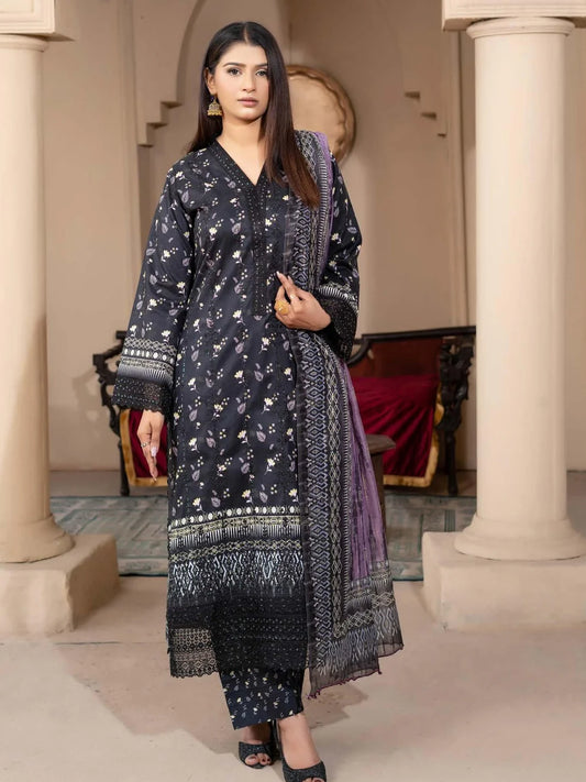 Munira Eid Lawn Black