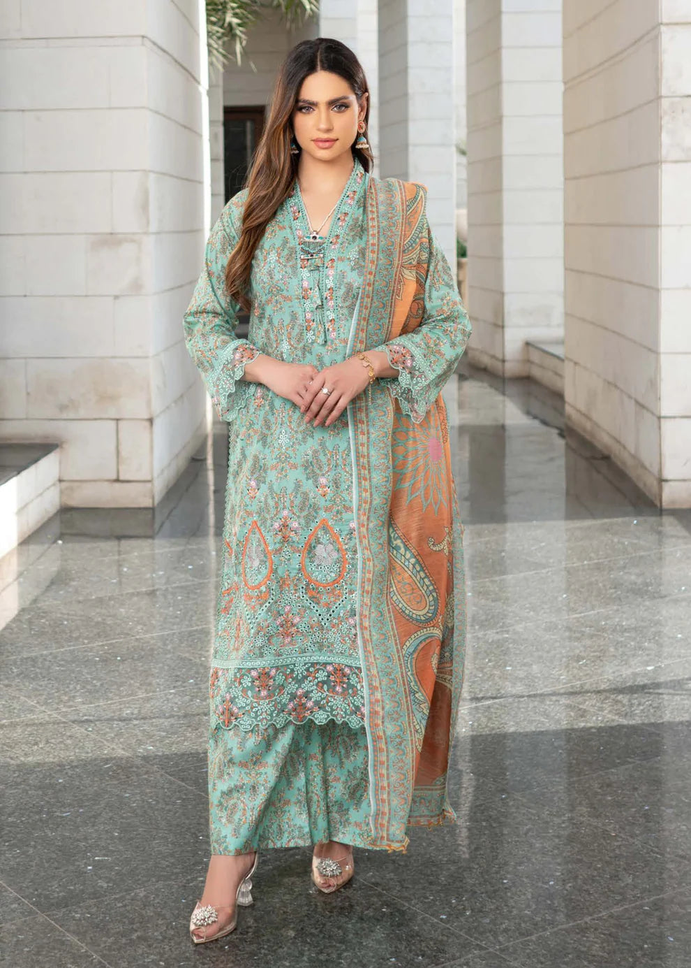 Munira Sufiyana Lawn  Green