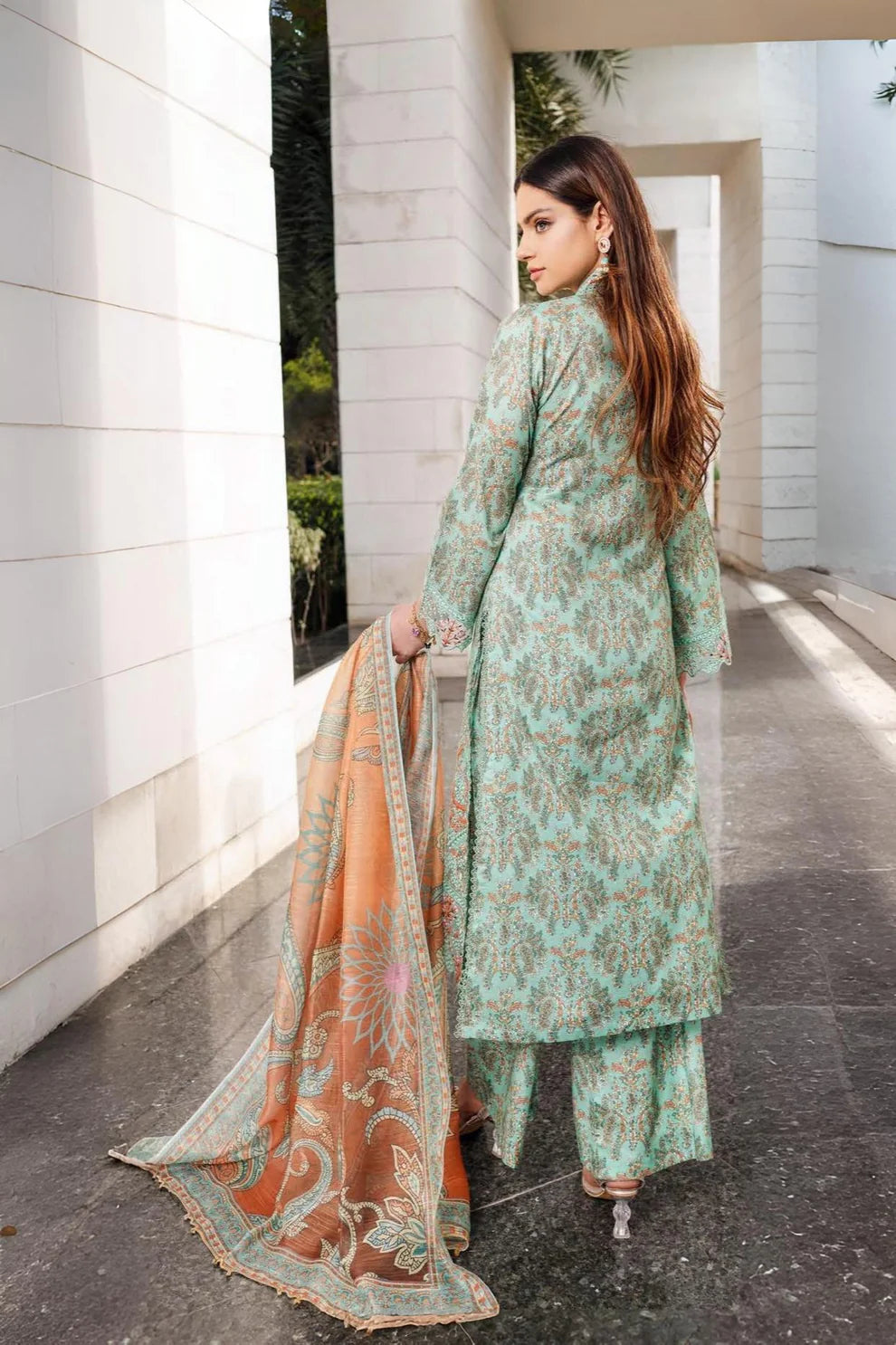 Munira Sufiyana Lawn  Green