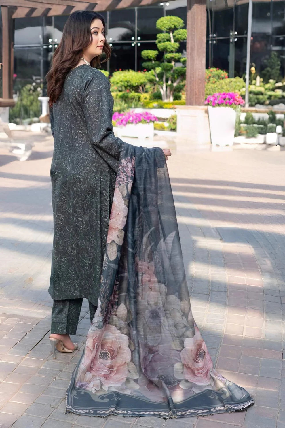 Munira Sufiyana Lawn Forest Green
