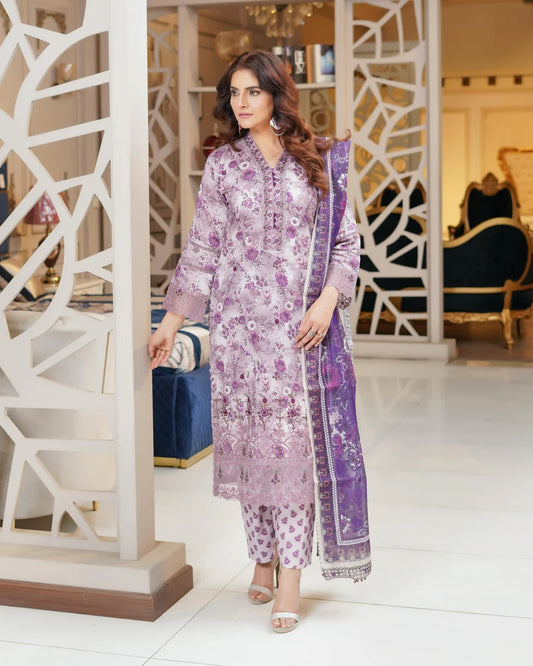 Munira Chaand Raat Lawn Lilac