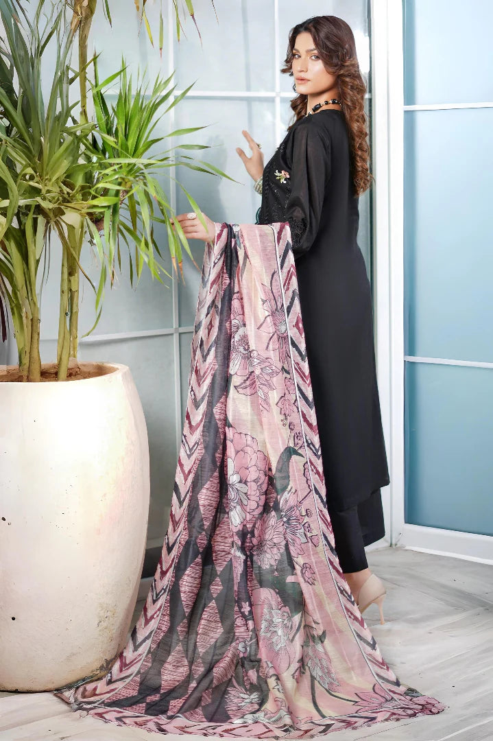 Munira 7 Srollinding Cotton Black