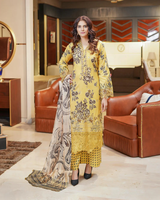 Munira Chaand Raat Lawn Yellow