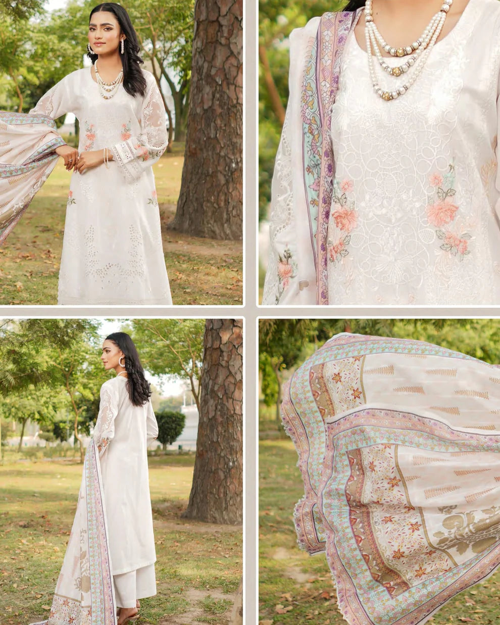 Munira Nazakat Cotton White