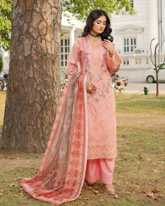 Munira Nazakat Cotton Peach