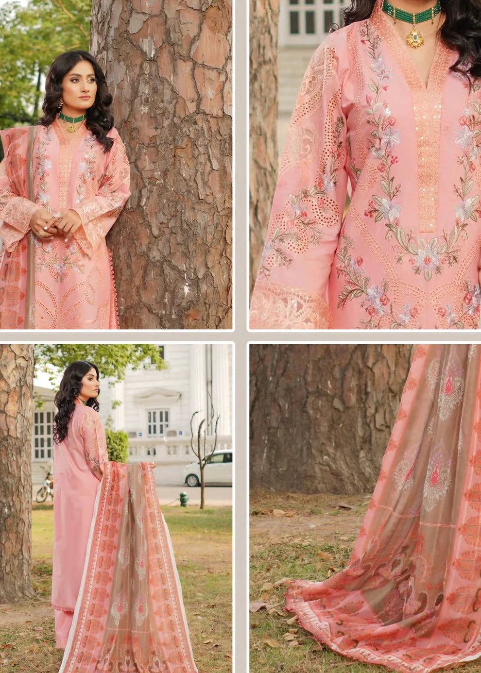 Munira Nazakat Cotton Peach