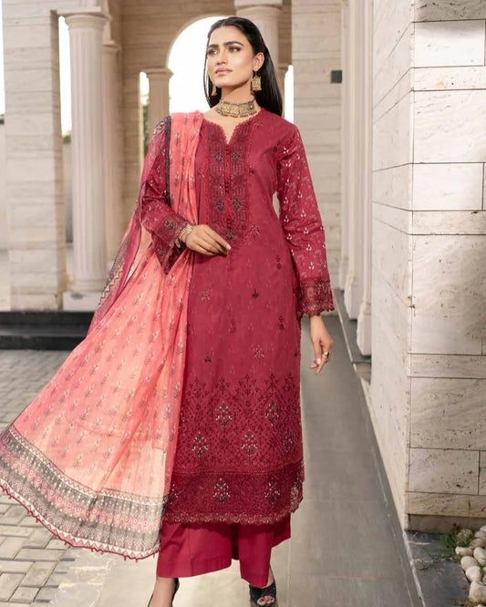 Munira Mehak Lawn Mehroon