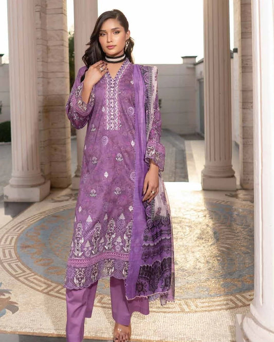 Munira Mehak Lawn Purple