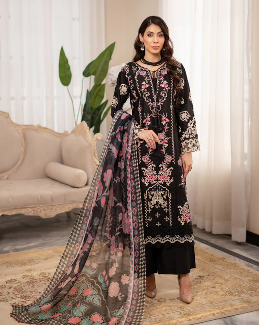 Munira Contemporary Cotton Charcoal
