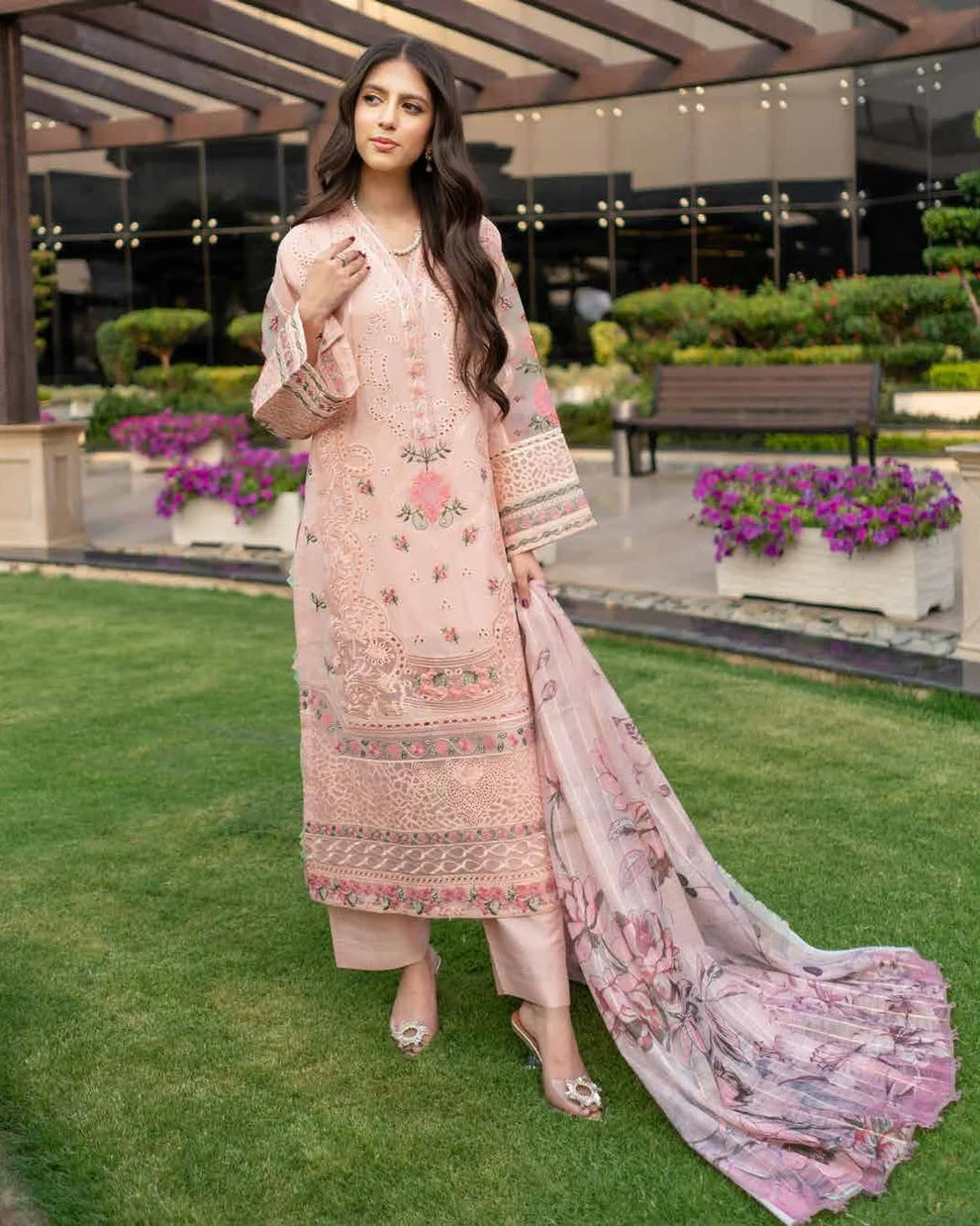 Munira Chhaya Cotton Peach